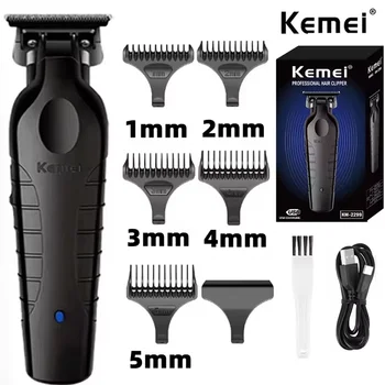 Kemei KM-2299 Heren Tondeuse Professionele Elektrische Tondeuse USB Oplaadbare Kapper Trimmer Elektrische Tondeuse voor Heren