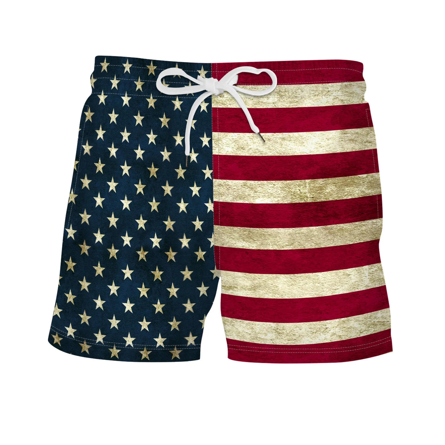 

Digital Print National Flag Patterned 3D Beach orts Men's mid Waist Faion Urban Sle Me Fabric Summer Casual Pants