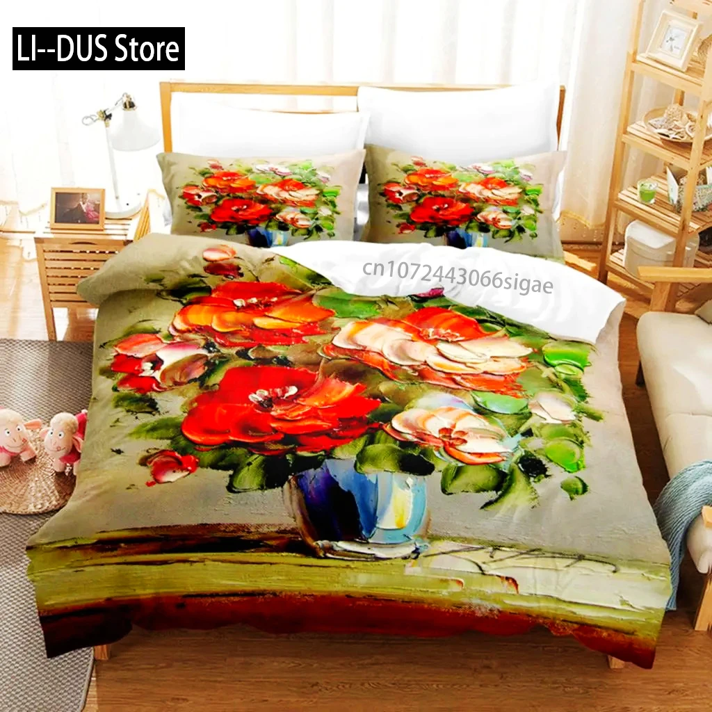 

Flower Duvet Cover Bedding Set Quilt Case Linens King Queen Full Size 3D Print Pillowcase Single Twin Bed 240x220 260x240