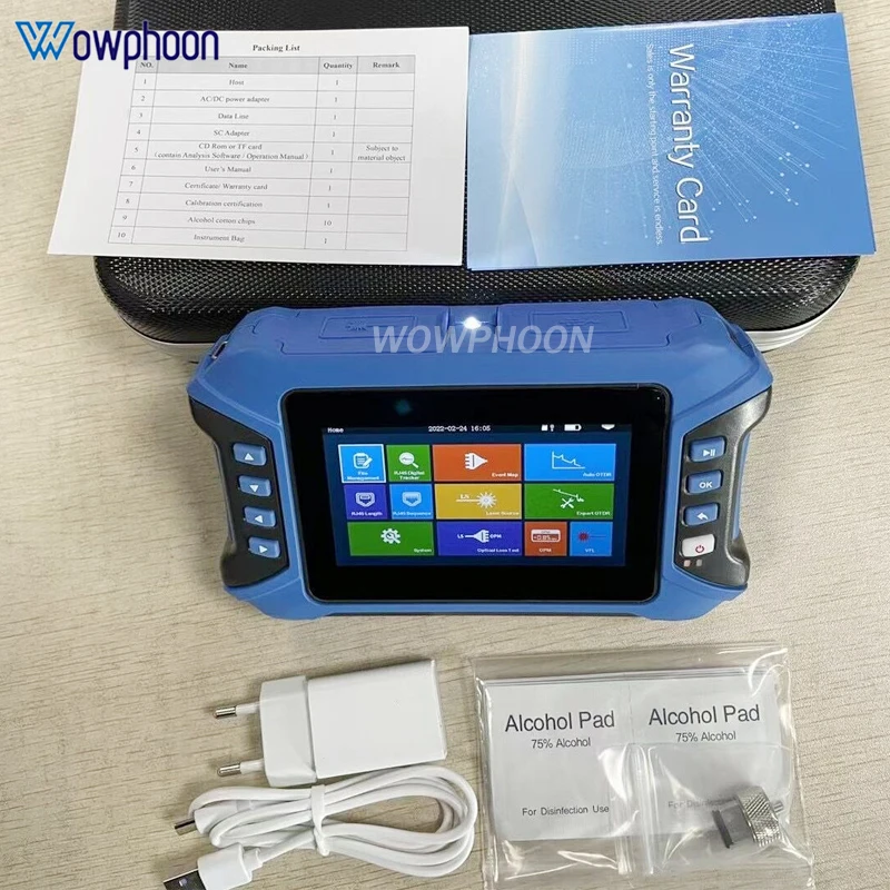 Pro OTDR-Optical Time Server Reflectometer, 12 in 1, MultiFunction Fiber Breakpoint Tester, LCD Screen, OP-O3302H, Customized