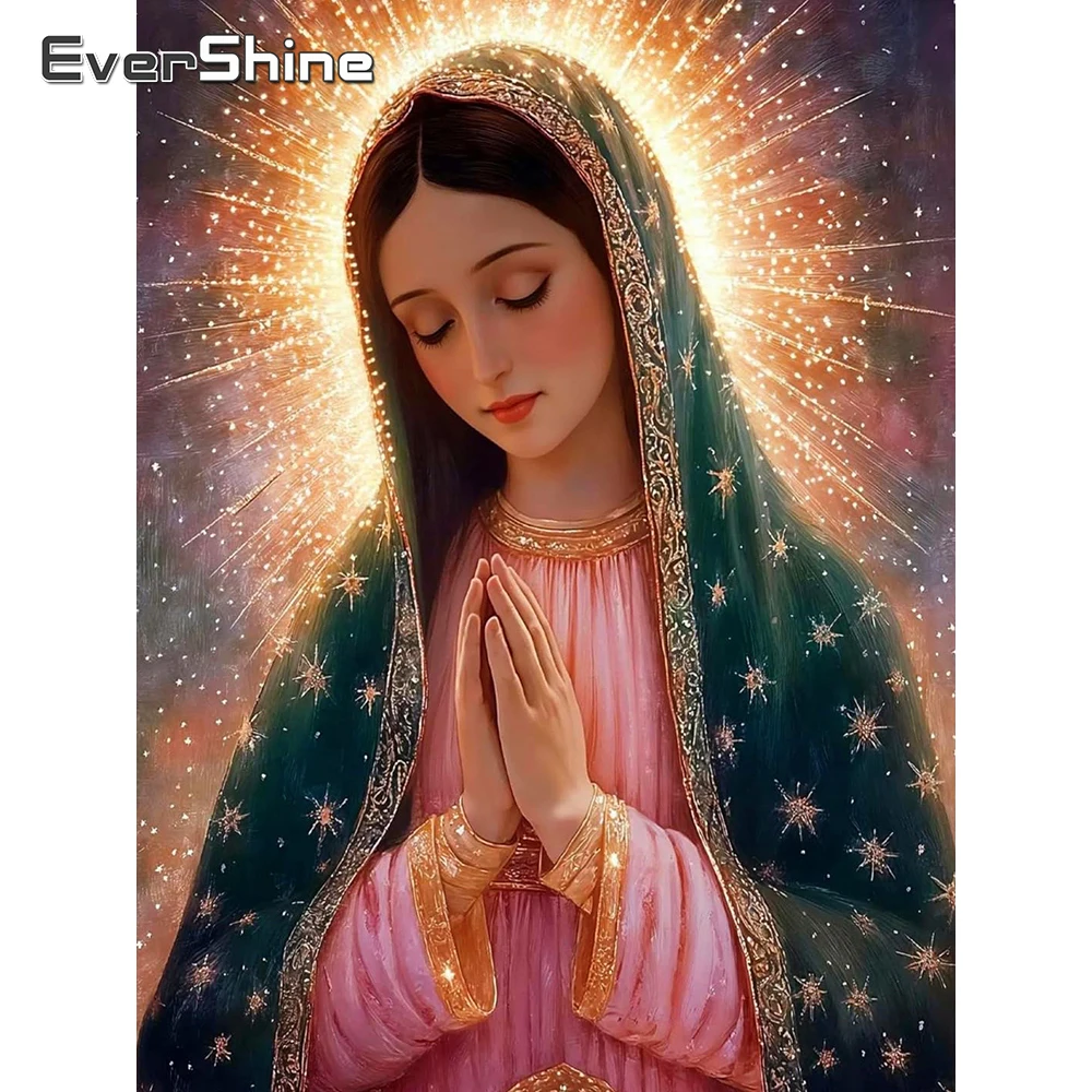 Evershine Diamond Mosaic Our Lady Full Drill Square Embroidery Religion 5D DIY New Arrival Rhinestones Painting Wall Decor
