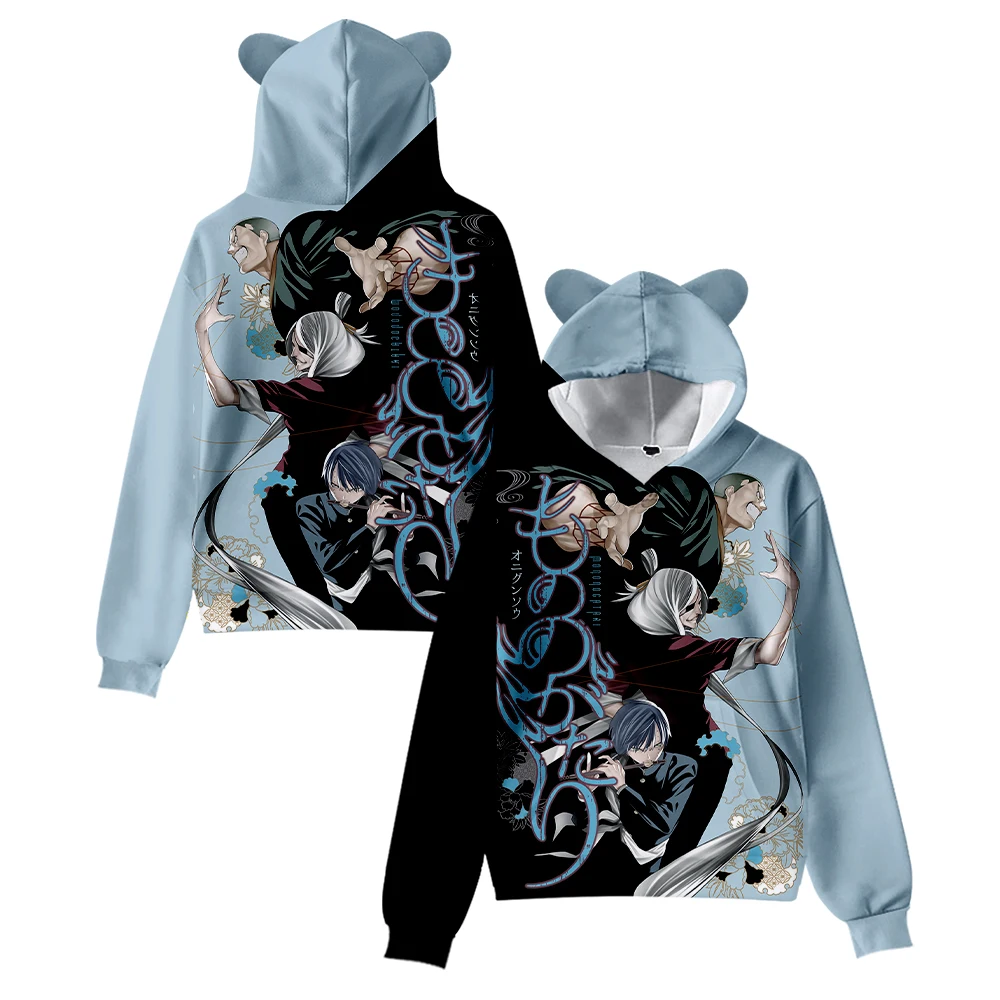 

Mononogatari Anime Cat Ear Hoodie Women Men Long Sleeve Sweatshirt Casual Cute Pullover Clothes
