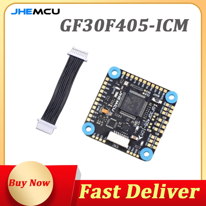 JHEMCU GF30F405-ICM FC FPV TYPE-C Interface 5V 10V Dual BEC F405 Flight Controller 30X30mm for FPV Freestyle Drones DIY Parts