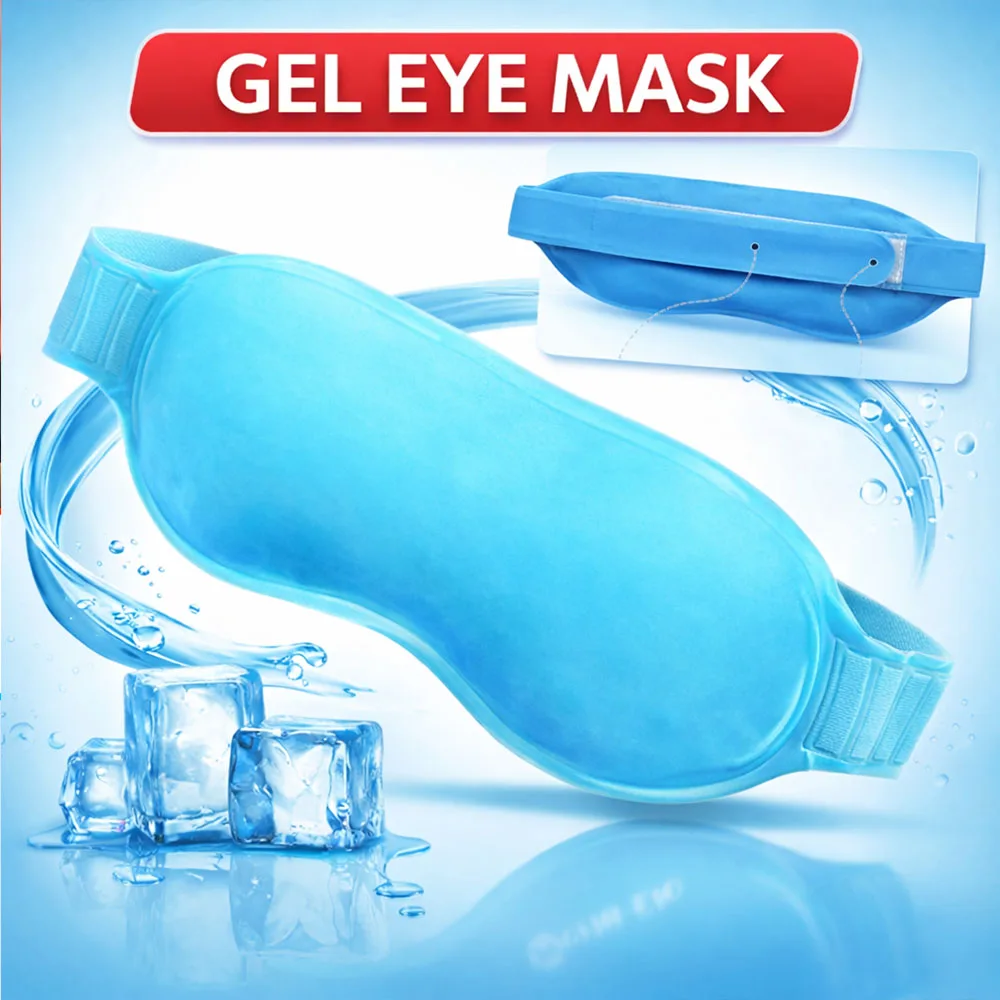 

FANDAO Gel Eye Mask With Adjustable Strap Skin-Friendly Cold Hot Gel Mask For Blocking Light Pain Relief Dark Circles Puffiness