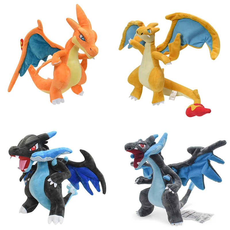 Shiny Gigantamax Mega Charizard Pokemon Plush Toys Fuse Charizard X Y Anime Stuffed Dolls Soft Dragon Plushies Christmas Gifts