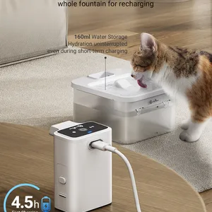نافورة مياه أوتوماتيكية Downypaws لموزع مياه القطط مع مستشعر الحركة بطارية لاسلكية تعمل بالطاقة 2.5 لتر أفضل 10 مبيعات شارب بطارية Cat - رقم 7