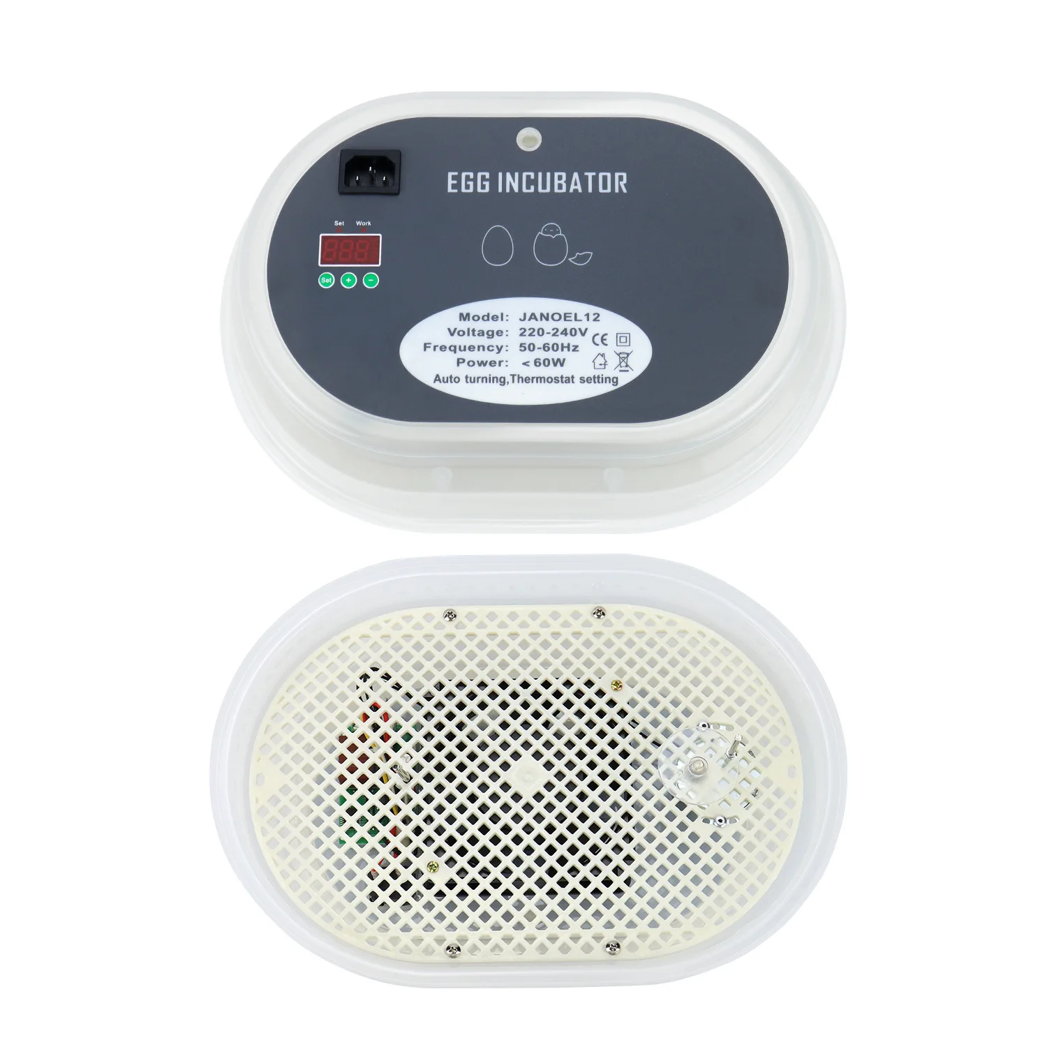 Mini Automatic Digital Egg Incubator JN12, Hatcher, Brooder, Setter farm egg incubator 9eggs incubator