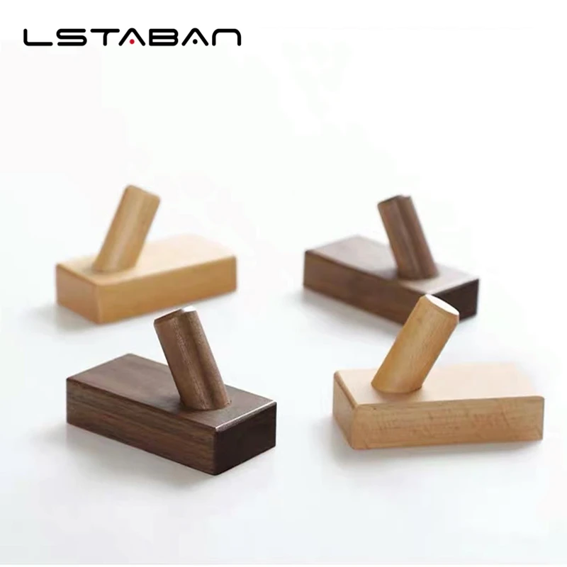 

Натуральная деревянная вешалка-крючок из орехового дерева настенный крючок для пальто сумка, ключ держатель для шарфа вешалка для одежды в ванной мебельная фурнитура