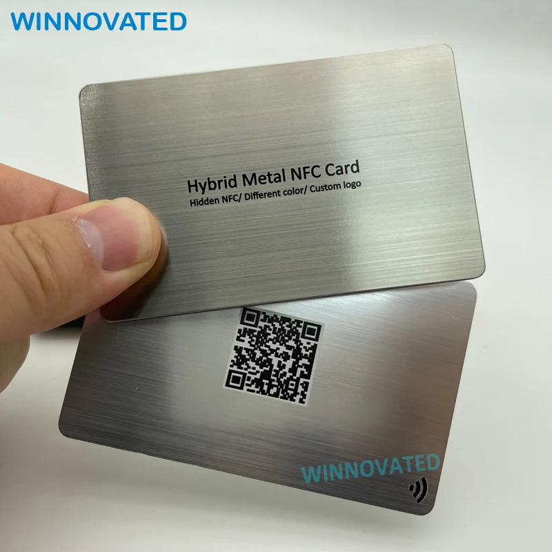 Customized product Blank Stainless Steel NFC Metal Business Card RFID Chip Key Card for Hotel - Image 5