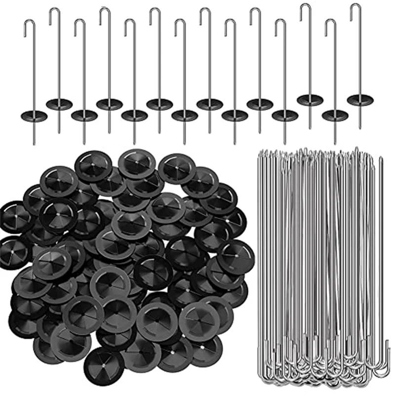 100 Packs Solar Panel Guard Clips, Stainless Steel Wire Fence Fasteners Animal Guard Roll Kit for Solar Panel