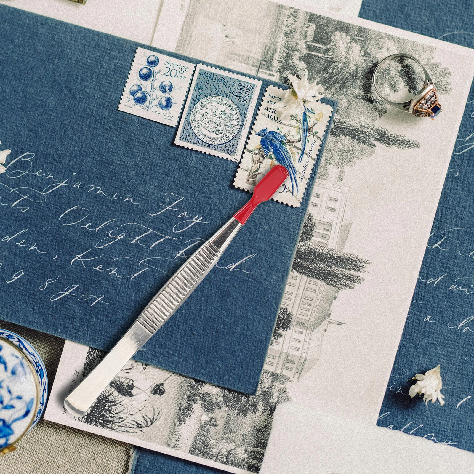 Pinça de carimbo de aço inoxidável para artesanato hobby jóias fazendo aplicador de cílios ferramentas de precisão selos coletor mão