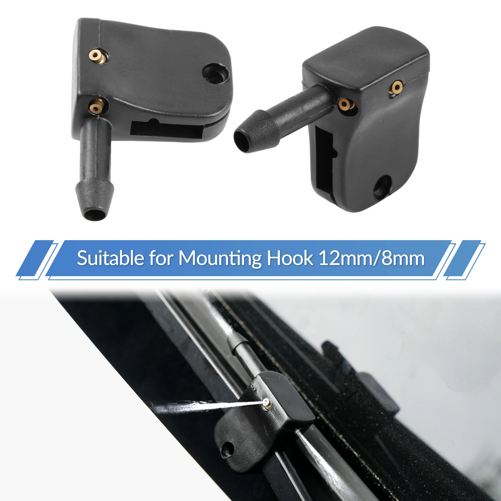 Erick\'s Wiper 2Pcs/set Car Washer Nozzle Spray Jet For Mercedes-Benz Vito W638 Sprinter Mounted onto Wiper Arm Sprayer