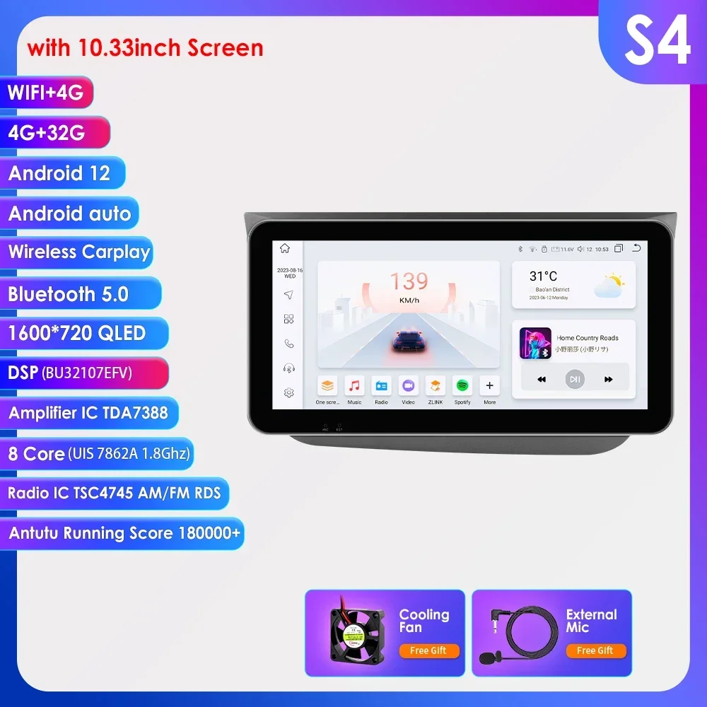 9 ''7862 Intelligent Scherm 2din Android Auto Radio Multimedia Video Speler Voor Stoel Altea Voor Toledo Gps Nav Carplay Auto 4G Rds