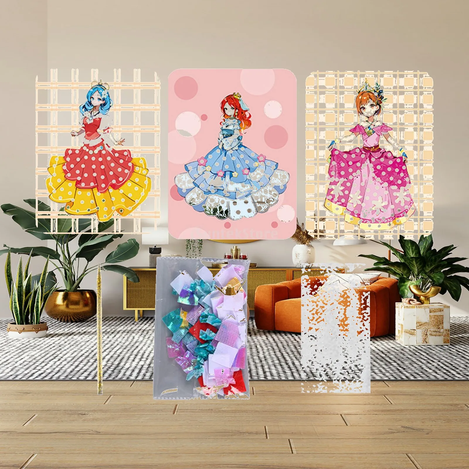 DIY Paper Craft Kits Drawing Book for Girls Poke Arts DIY Poking Drawing Boards for Girls Toddlers Kids Birthday Gifts