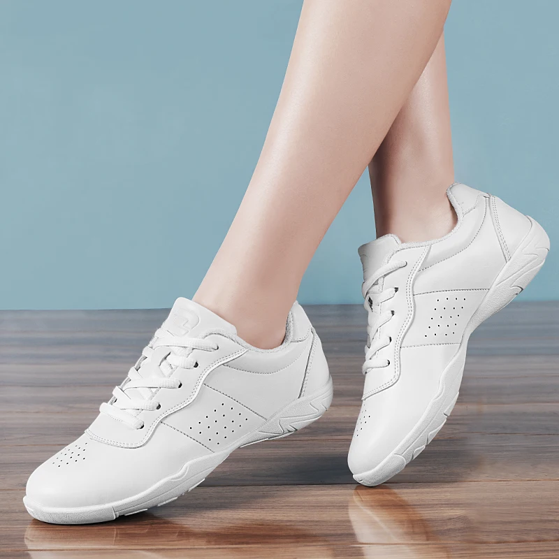 White Cheerleader Shoes For Women Girls Durable Cheerleading Dance Sneakers Fitness Sports Shoes 9211
