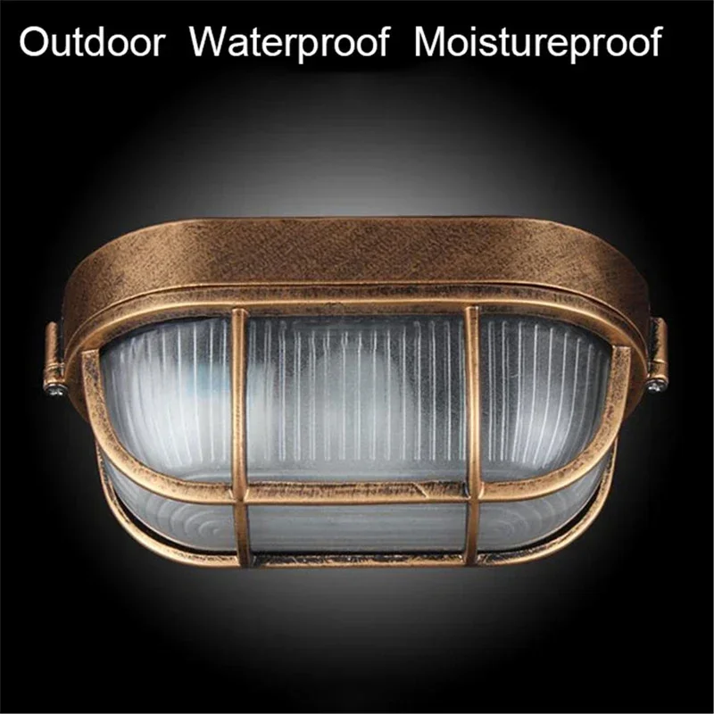 E27 Retro Moisture Explosion-proof Outdoor Wall Light Vintage Waterproof AC85-265V Ceiling Lamp Outdoor Wall & Porch Lighting