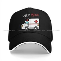 Washed Men's Baseball Cap Paramedic Wee Woo Trucker Snapback Caps Dad Hat Ambulance Ambulances