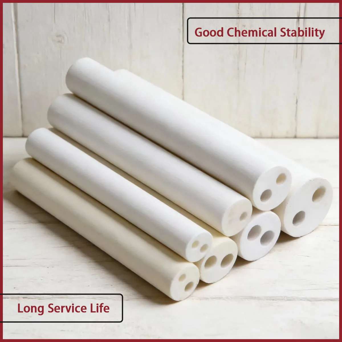 

Outer diameter: 1-8mm alumina two hole hollow ceramic tube suitable for chemical and fluid transportation