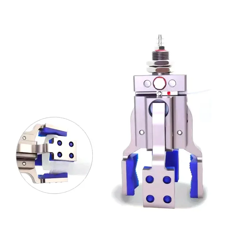 Pneumatic Fixture Cylinder Four Claw Clamp with Sensor Switch Mechanical Arm MINI Gripper Finger Cylinder Water Spout Clip