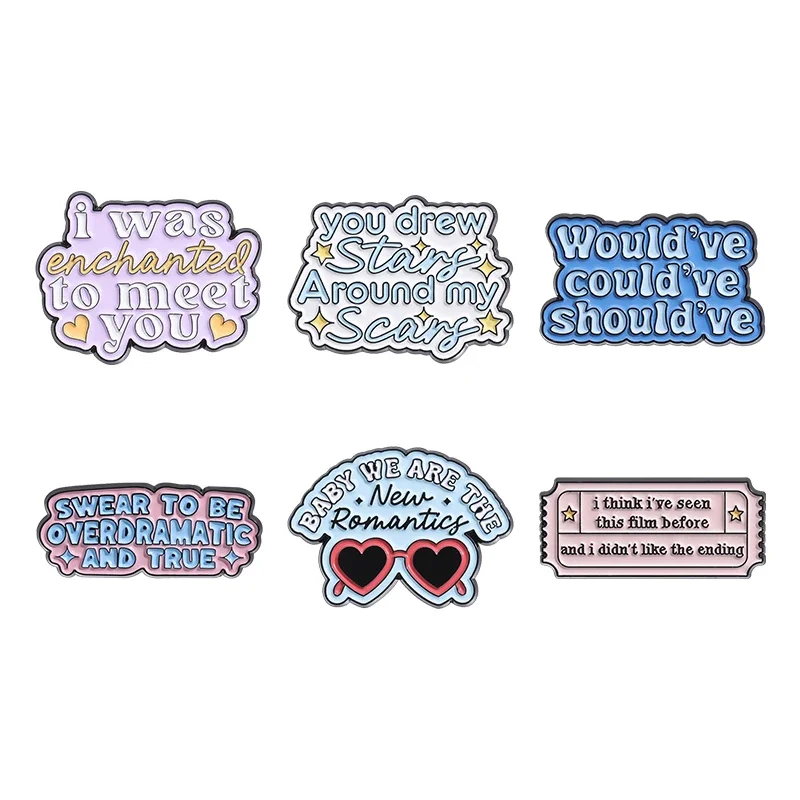 

Romantic Music Lyrics Enamel Pins I Was Enchanted To Meet You Brooches Backpack Shirt Lapel Badges Cute Jewelry Gift for Lovers