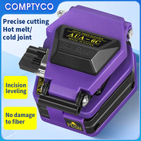 Optical Fiber Cleaver Purple AUA-6C Fiber Optica Cable Cutting Knife FTTH Fiber Knife Tool Fiber Cutter 16 Surface Blade