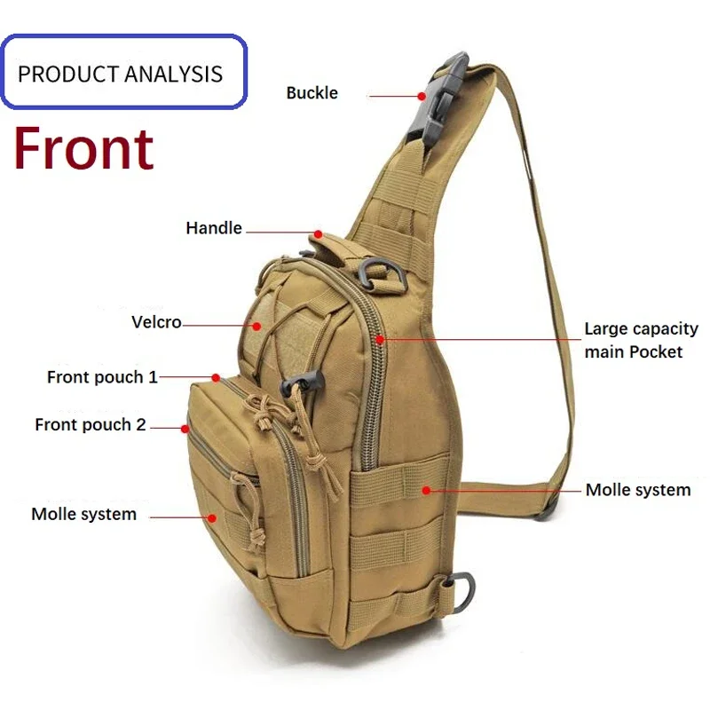 Bolso táctico Molle 900D Oxford de nailon para pesca y senderismo - imagen 2