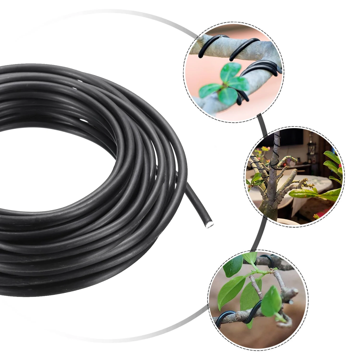 1PC Premium Anodized Aluminum Bonsai Training Wire - 6 Sizes (1-5mm) 5m Black Anti-Rust Garden Supplies for Bonsai Shaping
