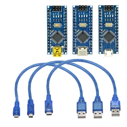 1pcs Nano 3.0 Mini USB Driver ATmega328/PB 5V 16M Micro Controller Board Nano CH340 V3.0 For Arduino