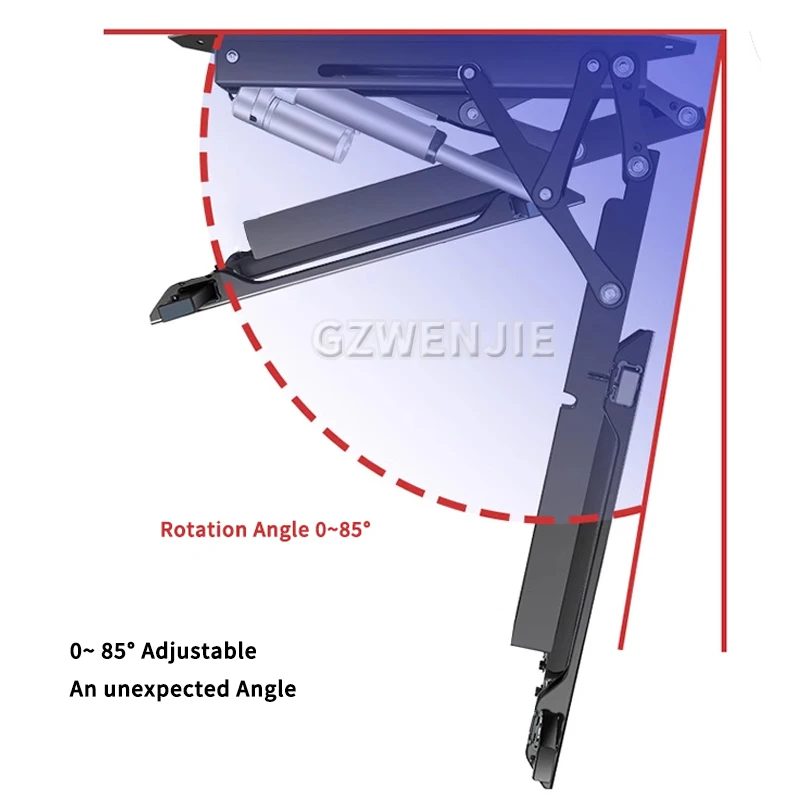 50-75 "Plafond Tv Lift Elektrische Afstandsbediening Roterende 45Kg Beugel Ondersteuning Gemotoriseerde Standaard Verstelbare Techo Mount Muurhouder