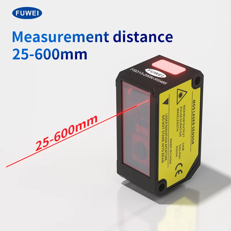 

FUWEI FSD13 Series High-Precision Laser Displacement Sensor 0.01mm Thickness Distance Positioning Sensor with RS485 Output