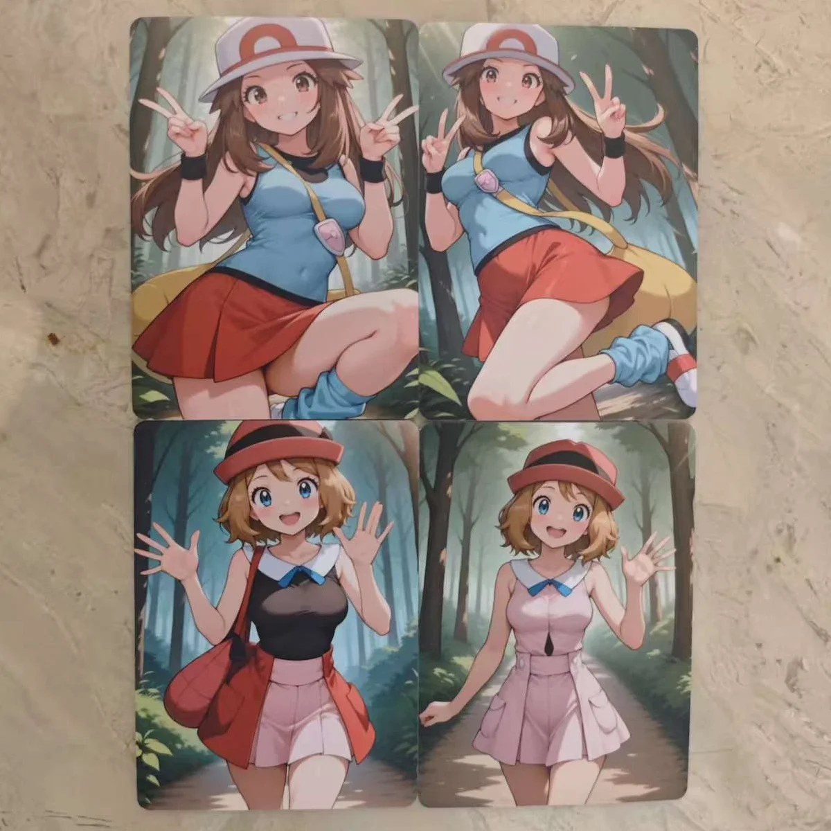8-teiliges Set Trainer-Karten Schöne Mädchen Pocket Monster Misty Serena Dawn Leaf DIY PTCG Animation Sammelkarten – Detail 3