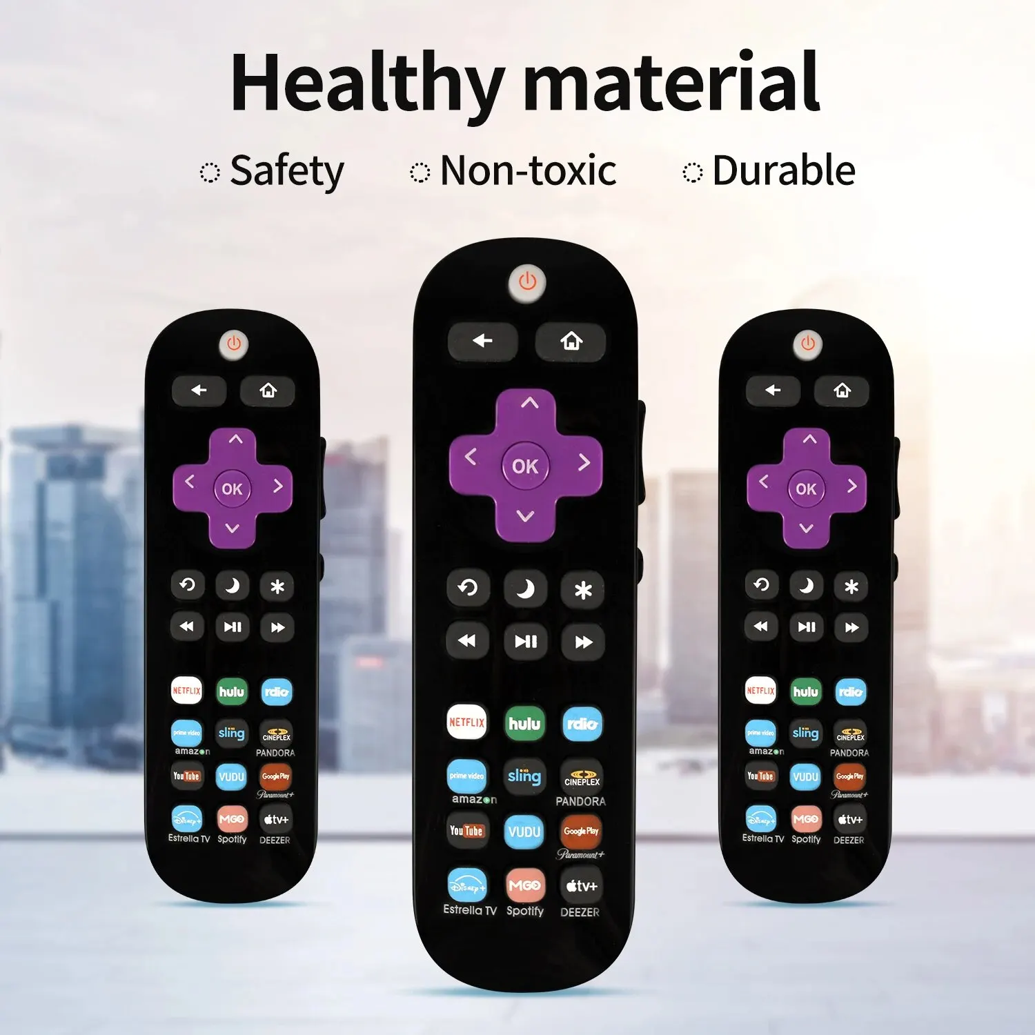 RC290 Remote Control for Roku TV, STB & TV 2-in-1, with 12 Channels, for Onn, TCL, Insignia, Hisense, Sharp