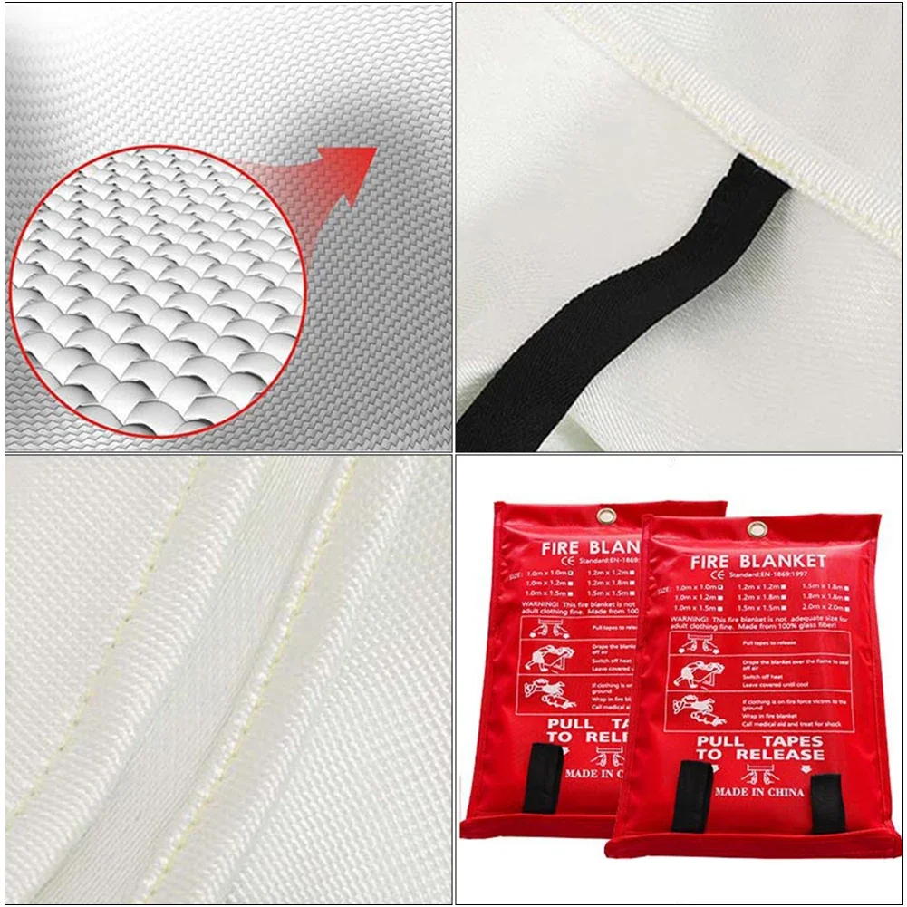 Fire Blanket Emergency Fire Blanket Flame Retardant Tent Shelter Fire Extinguisher Reusable Fireproof Mat for Emergency Survival