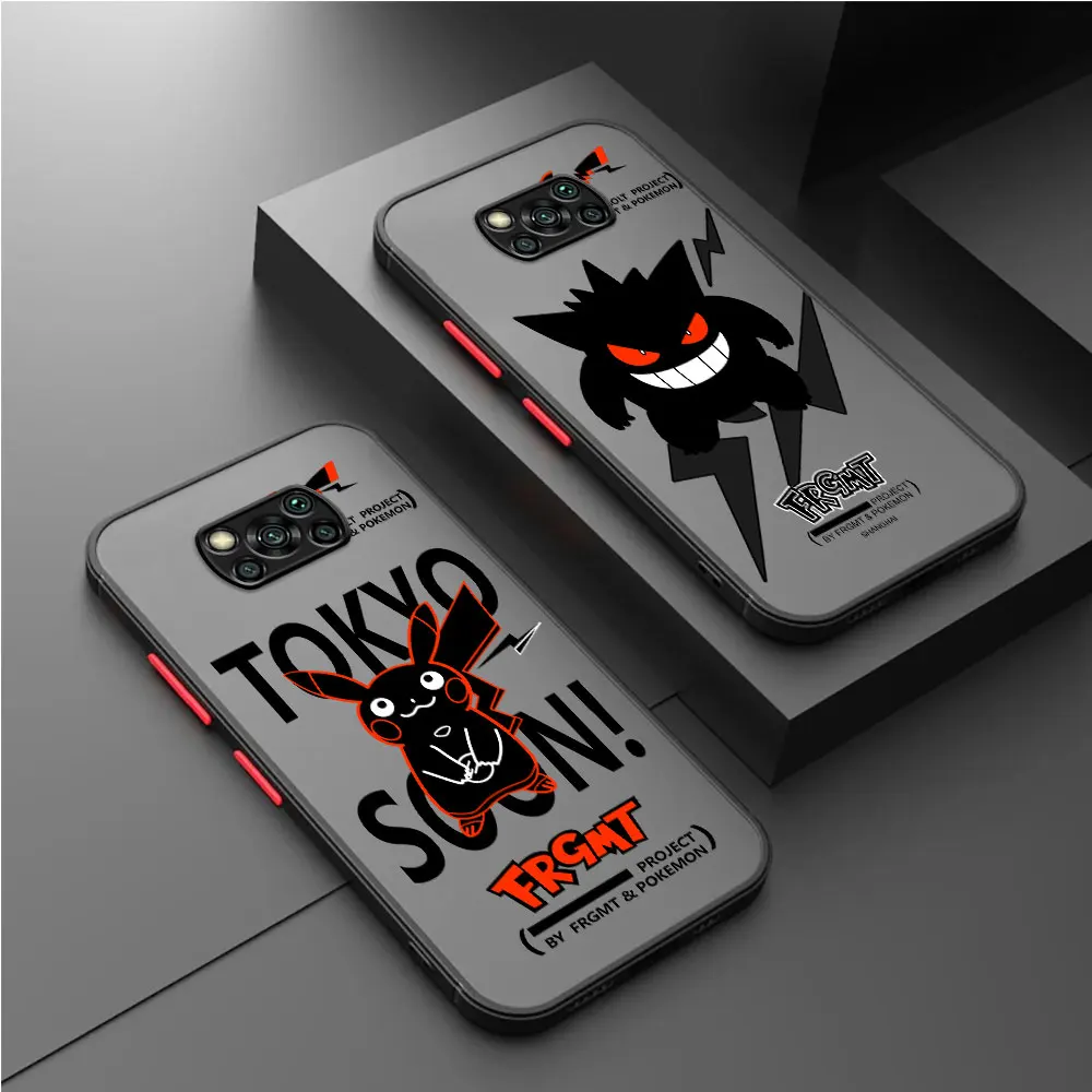 Pokemon Gengar Case For Xiaoimi Poco X3 NFC 11T Pro 11 Lite X5 X4 12 13 9T 12X F3 M5 C40 C50 C51 Funda Back Phone Cover