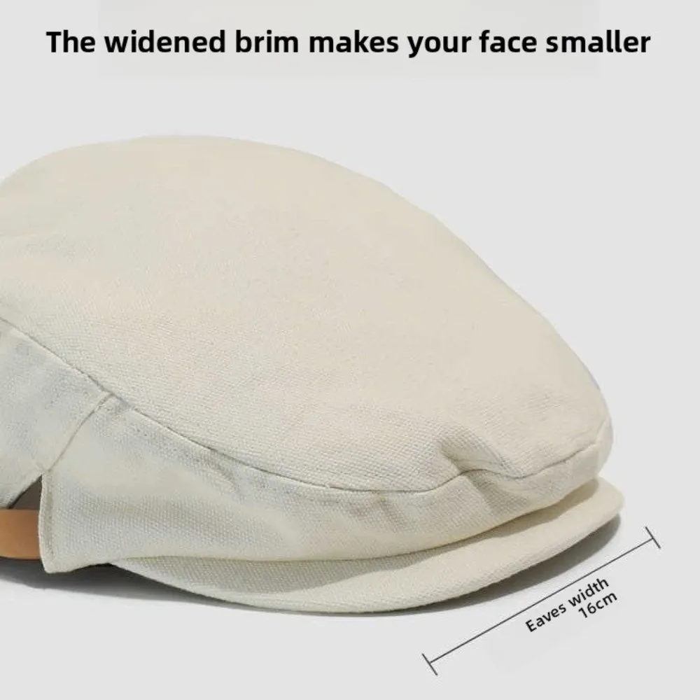 قبعة قطنية رائعة مطرزة بحروف مسطحة قابلة للتعديل إلى الأمام Y2k قبعة رسام متعددة الاستخدامات في الهواء الطلق #4