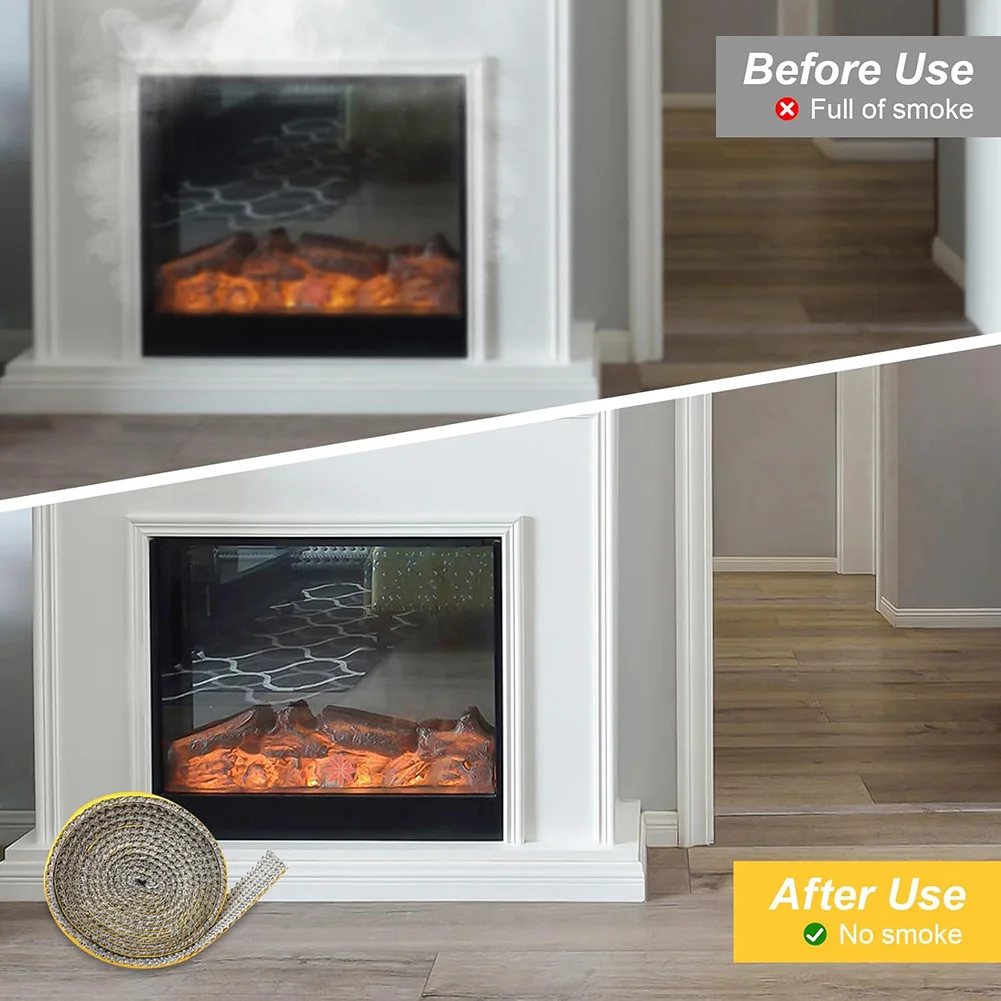 4 متر بيليه موقد الباب الختم ، حشية الختم ، حلقة ذاتية اللصق ، حبل ختم الموقد لمدخن الفرن والمواقد