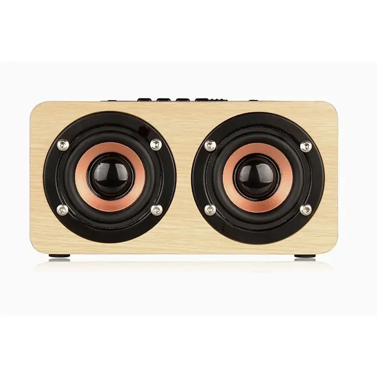 Mini wireless portatile in legno di alta qualità per uso home theater con altoparlante Bluetooth con alimentazione a batteria all'ingrosso in fabbrica
