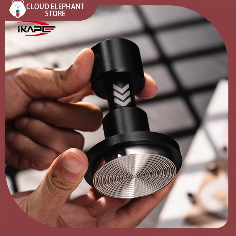 Hot Sales IKAPE 51/53.3/58.35mm V6 Impact Espresso Tamper With 15lb/30lb Interchangeable Springs Auto-Rebound Coffee Accessories
