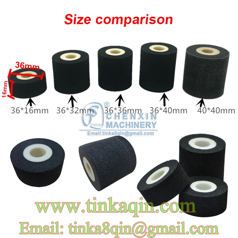 

36*32mm 36*16mm Sealer solid ink roller MY-380 coding machine Hot Ink Roller Black White Blue Red Color Ink Roller