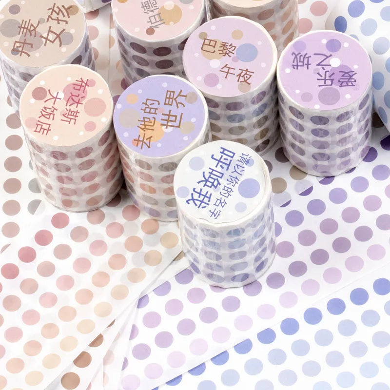 1 Roll Base Element Decorative Adhesive Tape Dot Masking Washi Tape Diy Scrapbooking Sticker Label Japanese Stationery Stickers