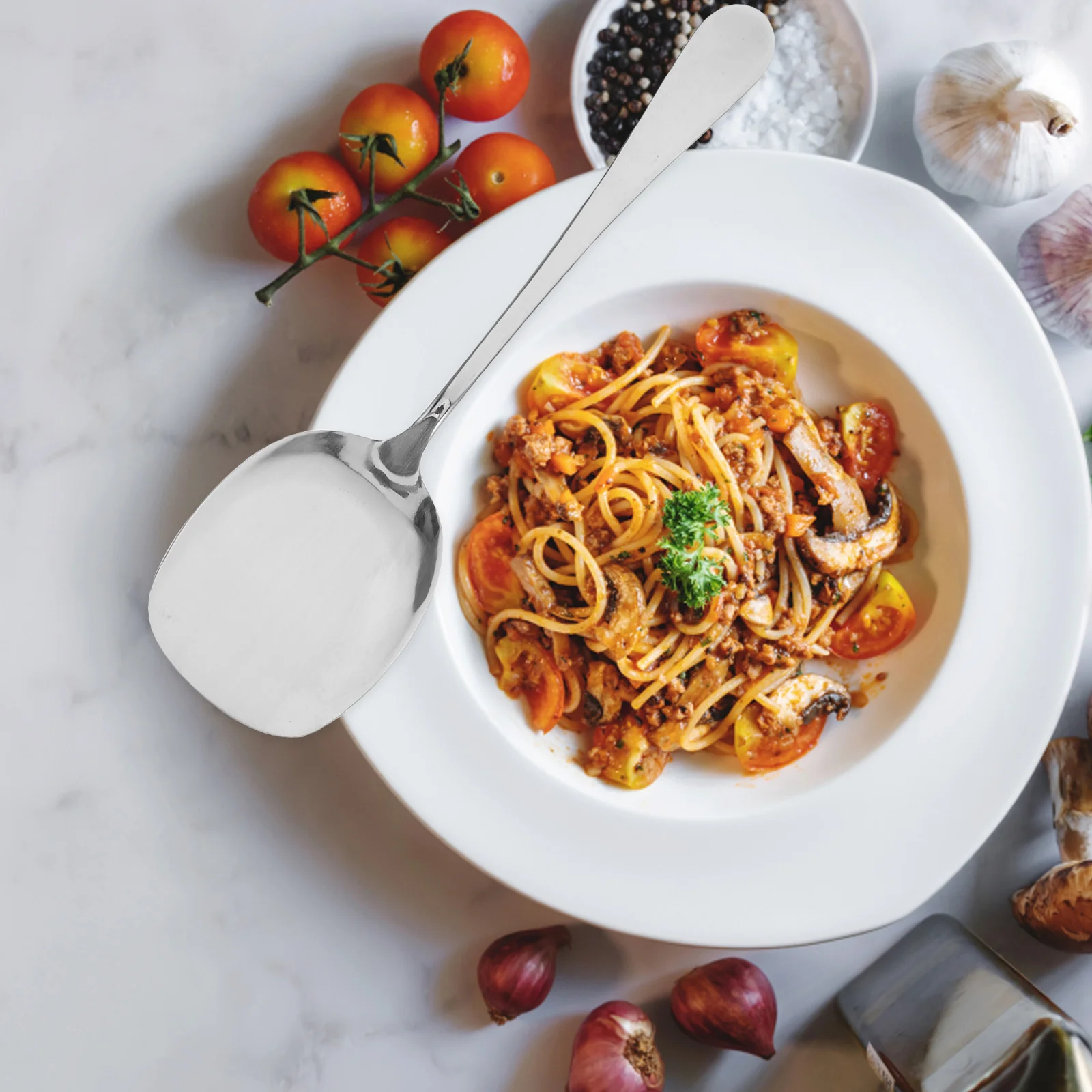 

Прочная сервировочная лопата из нержавеющей стали, многофункциональная посуда для шведского стола, легко чистящаяся кухонная лопатка для ресторана, столовой