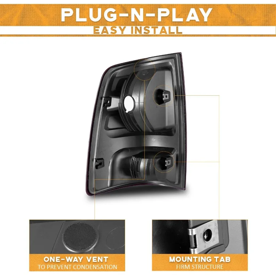 مصباح خلفي متوافق مع 20092018 دودج رام 1500 و 20192021 رام 1500 كلاسيك 20102018 رام 2500 3500 LED ضوء الفرامل لام #4