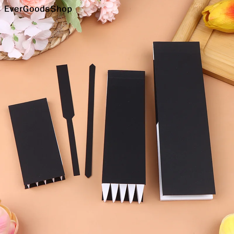 

New 100pcs Black Testing Aromatherapy Fragrance Perfume Essential Oils Test Tester Paper Strips Book Cotton Absorbent Paper