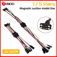 9IMOD 20CM 36CM Magnetic Model Cable Magnetic Suction line Simulation Plastic Snap-on Cable For RC Cars Boat Plane DIY Model