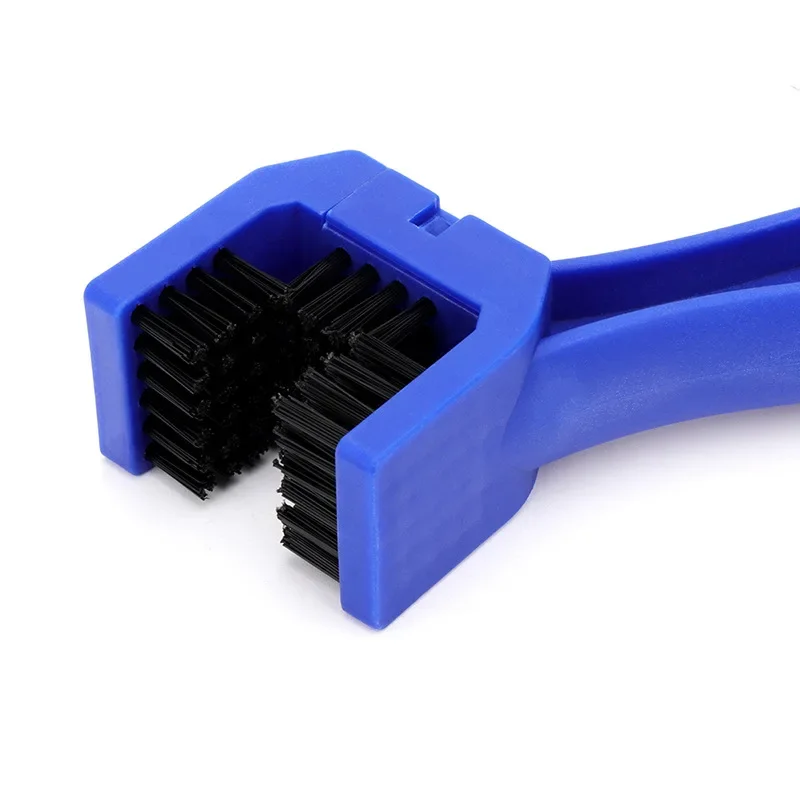 Blue Motorcycle Chain Brush Cleaner Plastic Bike Bicycle Moto Brush Cycling Chain Cleaner Outdoor Scrubber Tool for Road Care