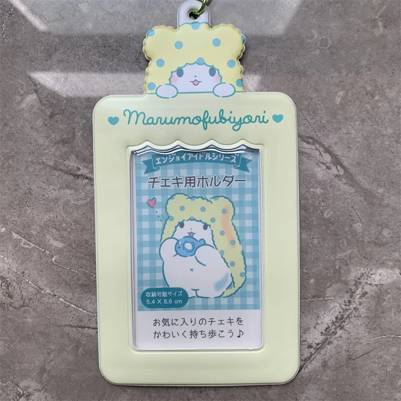 マルモフビヨリ ID カードホルダー漫画クマかわいいかわいいアイドル写真表示 PVC カードケースパスケースバッグキーホルダー