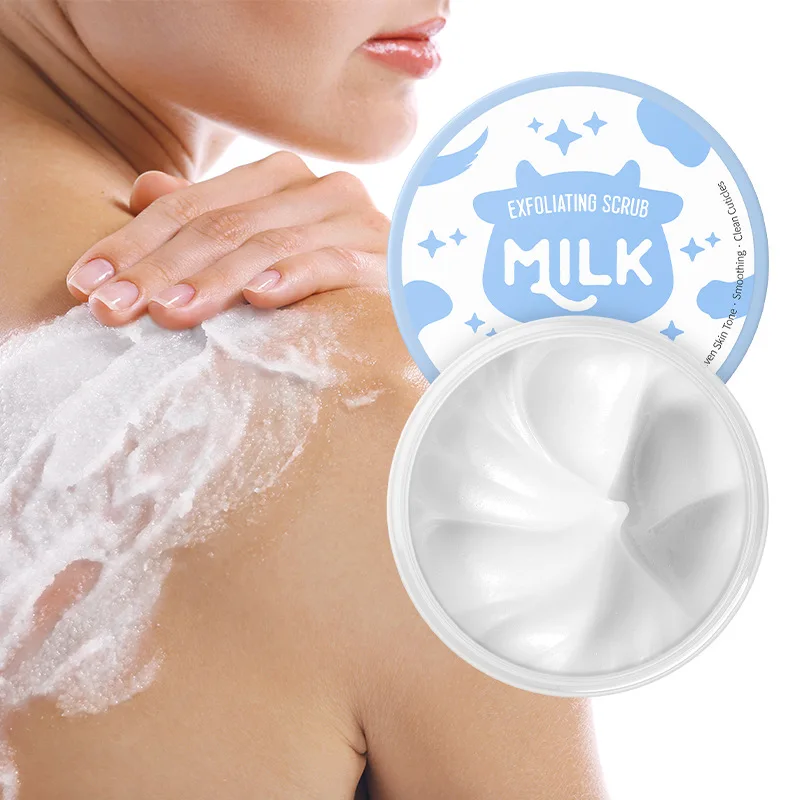 LAIKOU Milk Exfoliating Body Scrub Deep Cleaning Dead Skin Smoothing Hydrating Peeling Scrubs Body Lotion Skin Care 90g