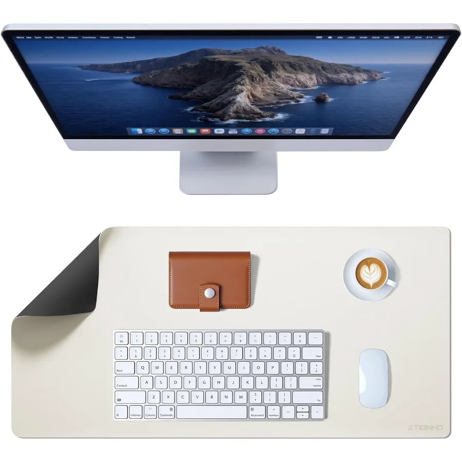 الجلود مكتب وسادة واقية 23.6x13.7 بوصة عدم الانزلاق كبير الألعاب ماوس الوسادة مقاوم للماء مكتب دفتر للكتابة مكتب نشافة الكمبيوتر المحمول ومفتاح