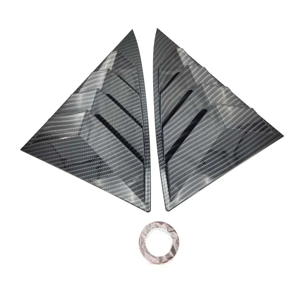 Carbon Fiber Look Rear Side Window Louver Vent Trim Cover For Toyota Camry 2007-2011