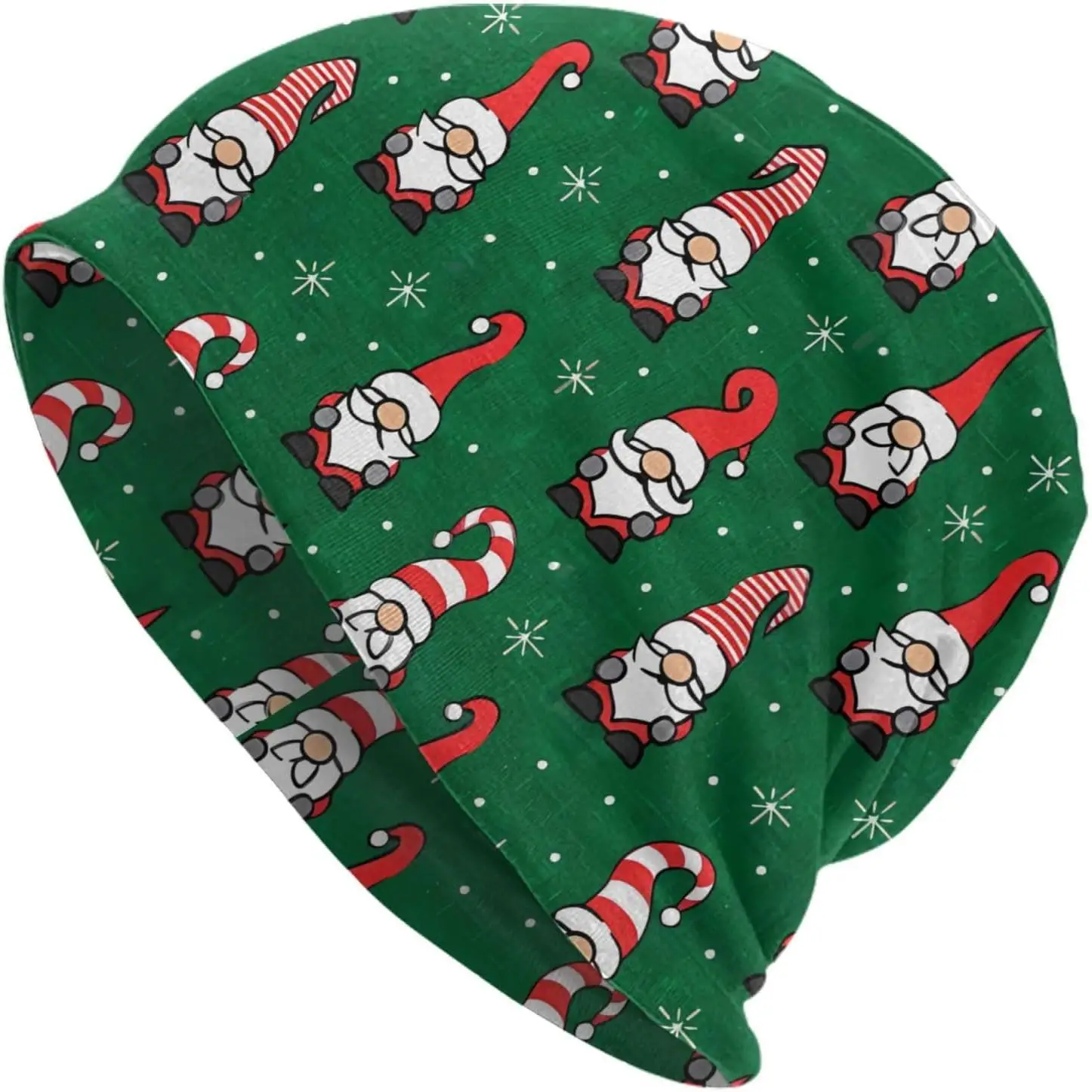 

Funny Christmas Beanie Hat Warm Skull Cap Adult Chemo Caps Slouchy Cancer Headwear Gift for Women Men